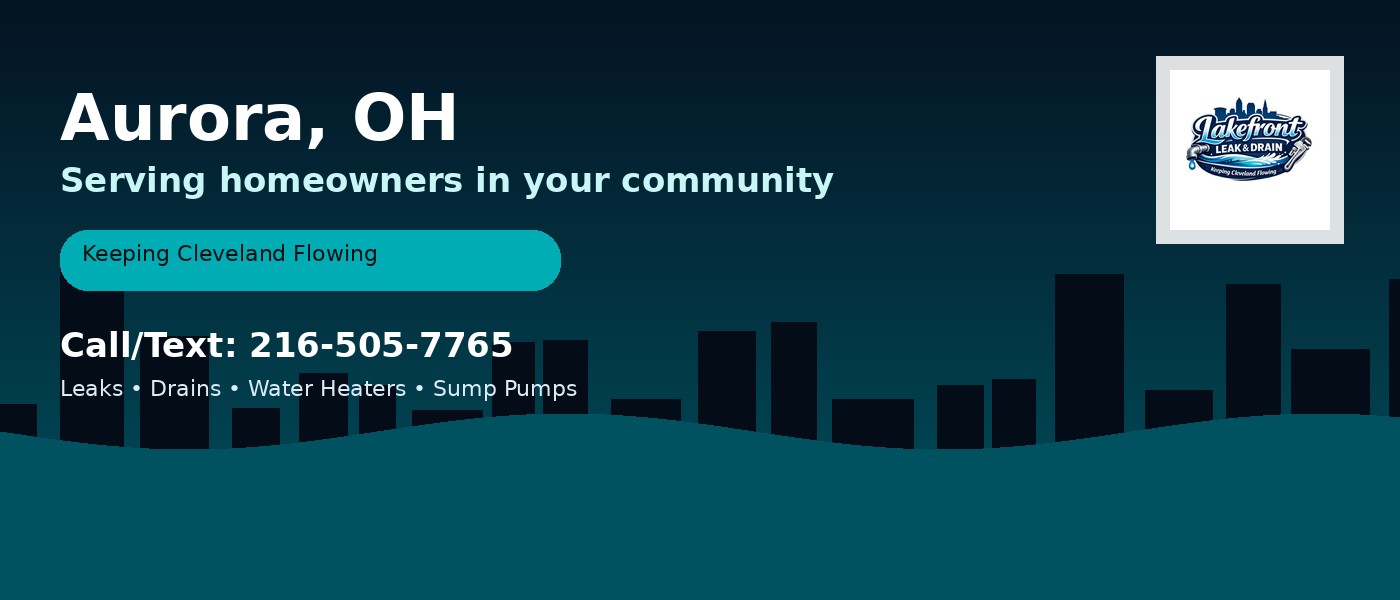 Aurora Ohio service area - Lakefront Leak & Drain