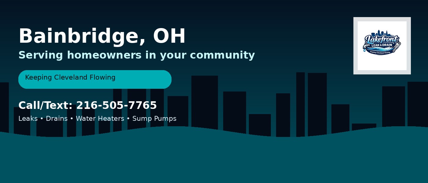 Bainbridge Ohio service area - Lakefront Leak & Drain