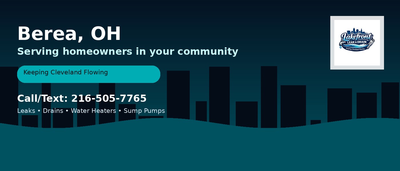 Berea Ohio service area - Lakefront Leak & Drain