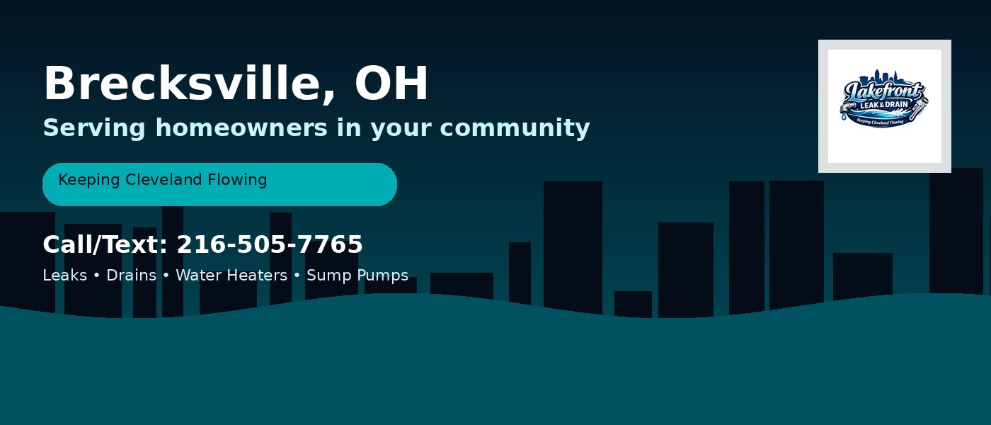 Brecksville Ohio service area - Lakefront Leak & Drain