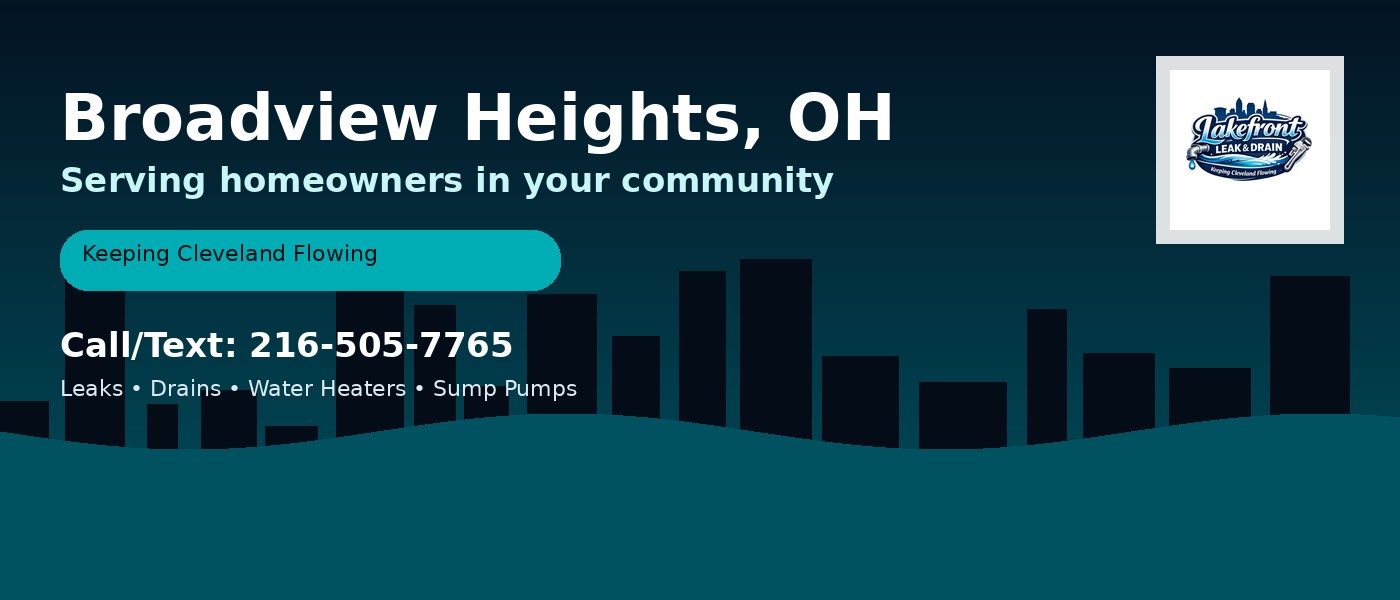 Broadview Heights Ohio service area - Lakefront Leak & Drain