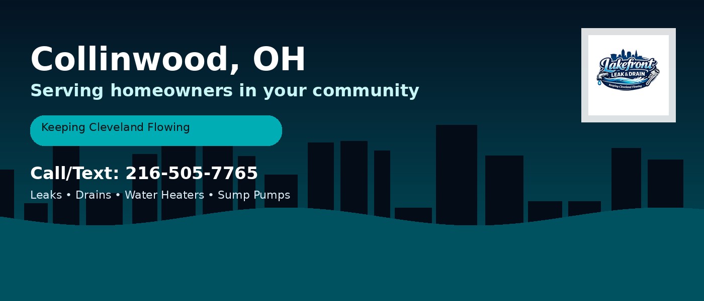 Collinwood Ohio service area - Lakefront Leak & Drain