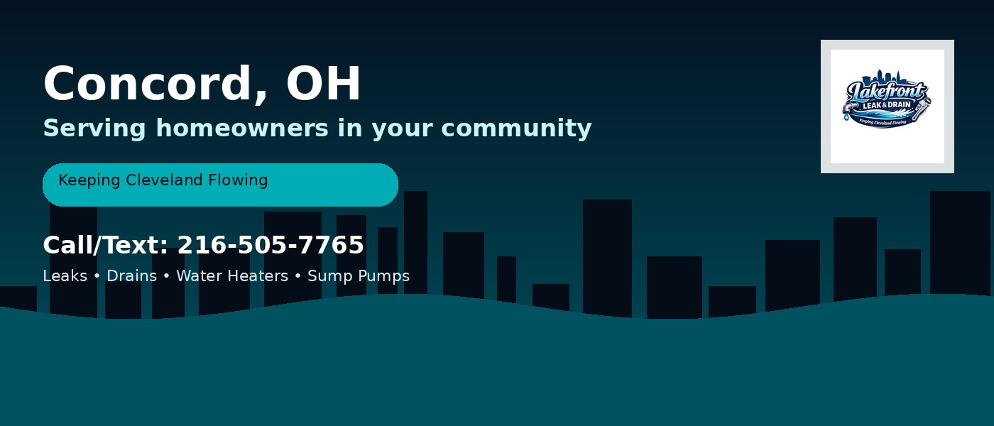 Concord Ohio service area - Lakefront Leak & Drain