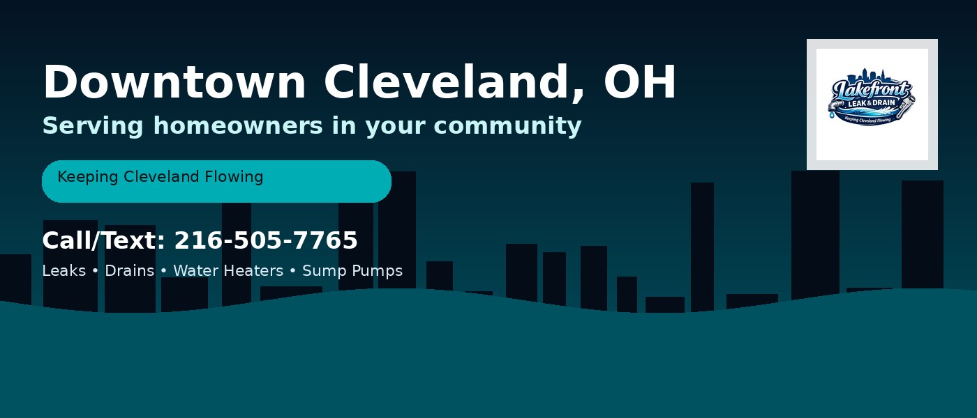 Downtown Cleveland Ohio service area - Lakefront Leak & Drain