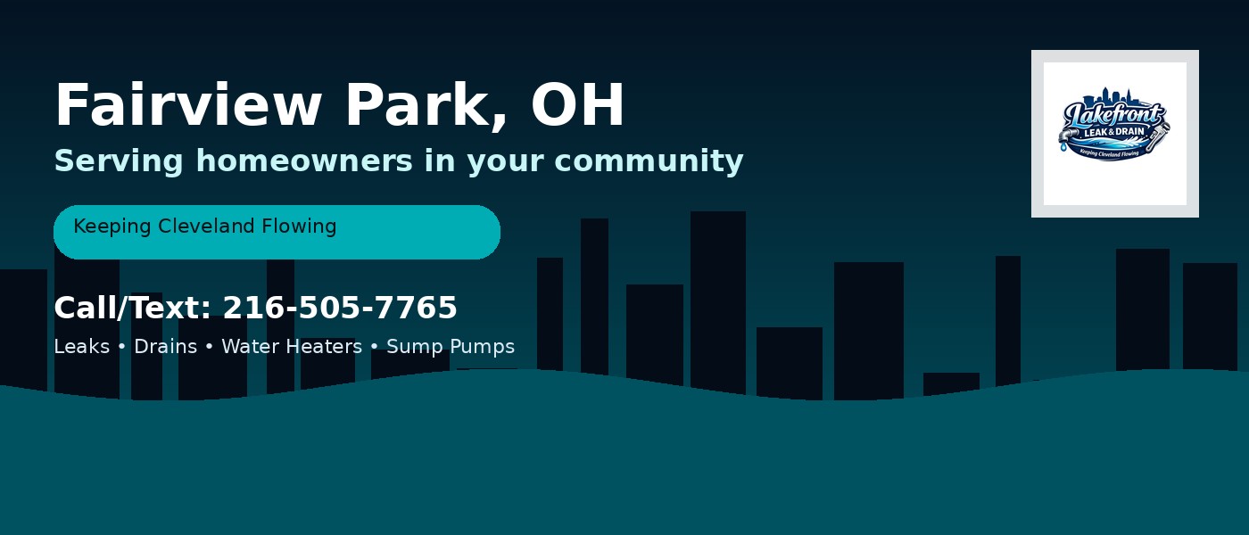 Fairview Park Ohio service area - Lakefront Leak & Drain