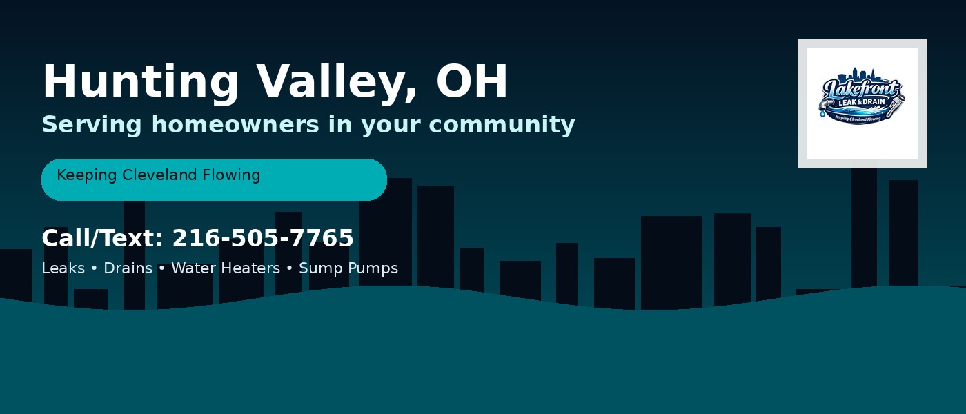 Hunting Valley Ohio service area - Lakefront Leak & Drain