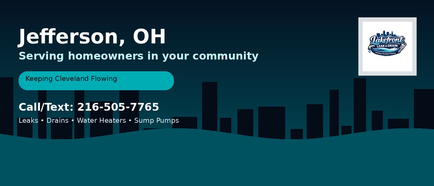 Jefferson Ohio service area - Lakefront Leak & Drain