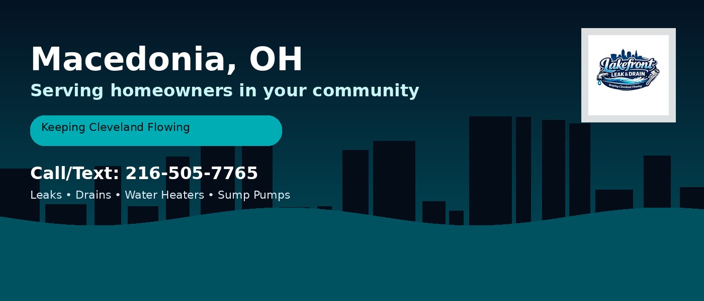 Macedonia Ohio service area - Lakefront Leak & Drain