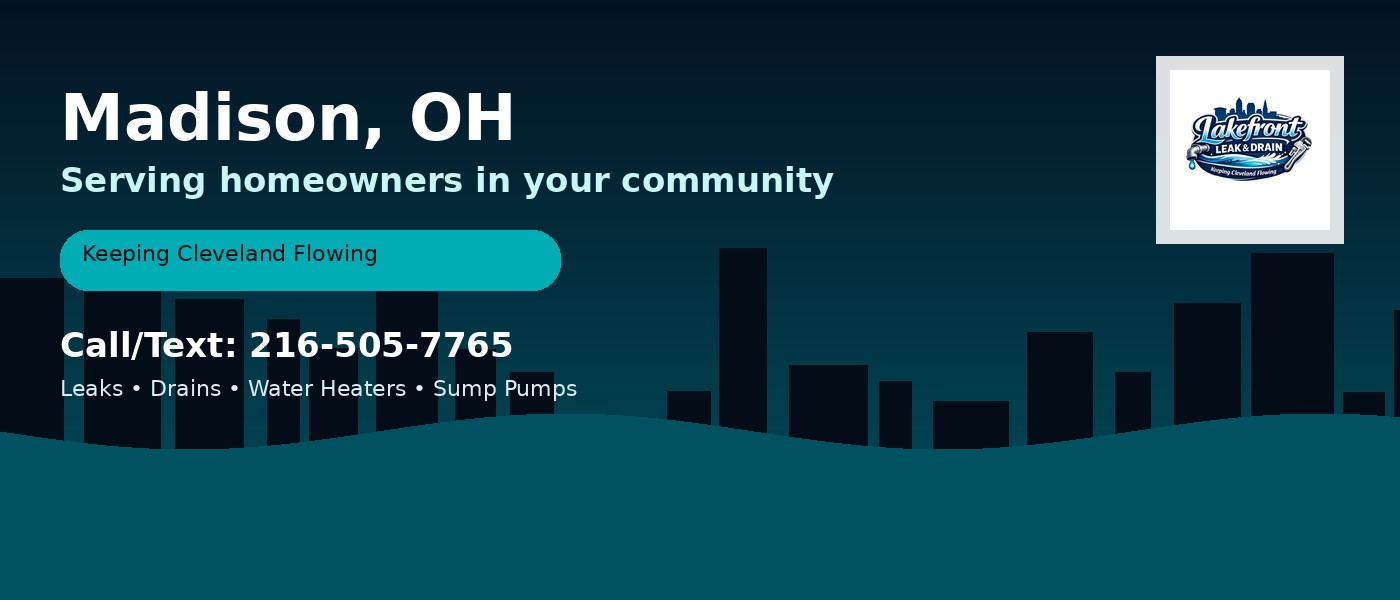 Madison Ohio service area - Lakefront Leak & Drain