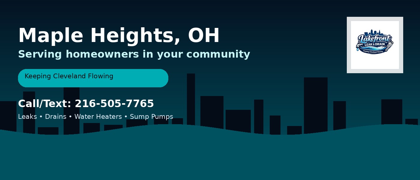 Maple Heights Ohio service area - Lakefront Leak & Drain