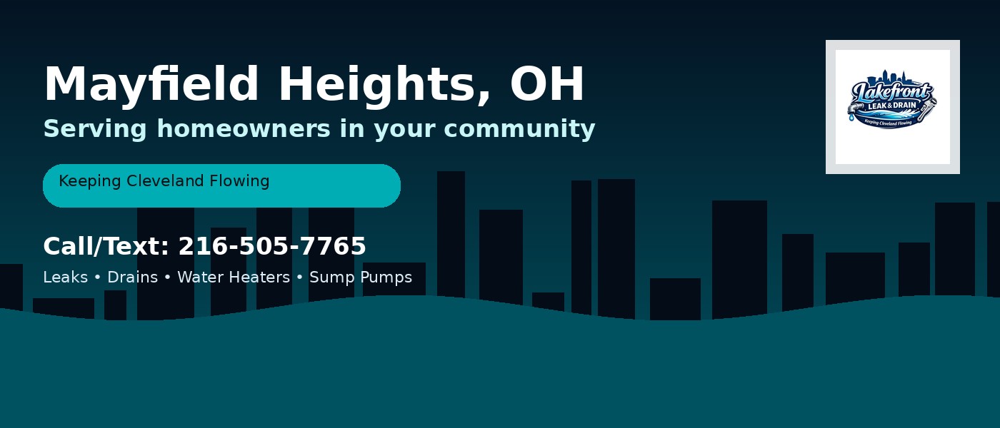 Mayfield Heights Ohio service area - Lakefront Leak & Drain