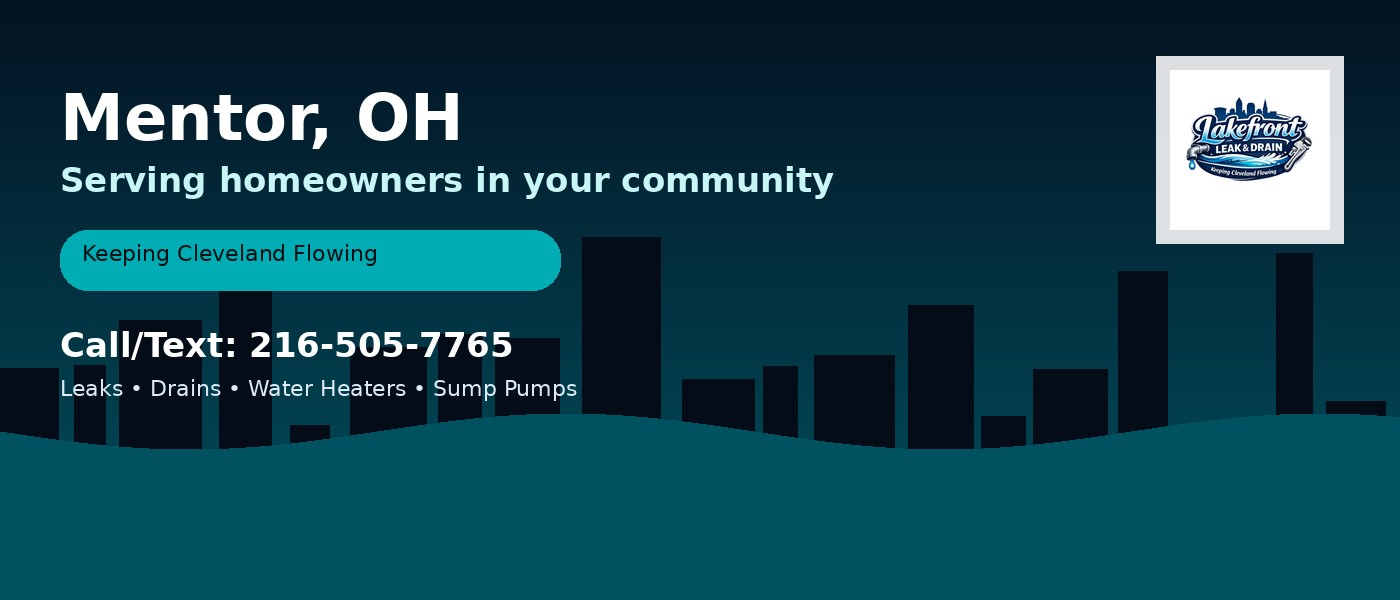 Mentor Ohio service area - Lakefront Leak & Drain