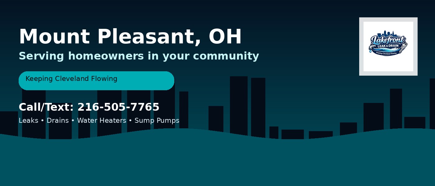 Mount Pleasant Ohio service area - Lakefront Leak & Drain