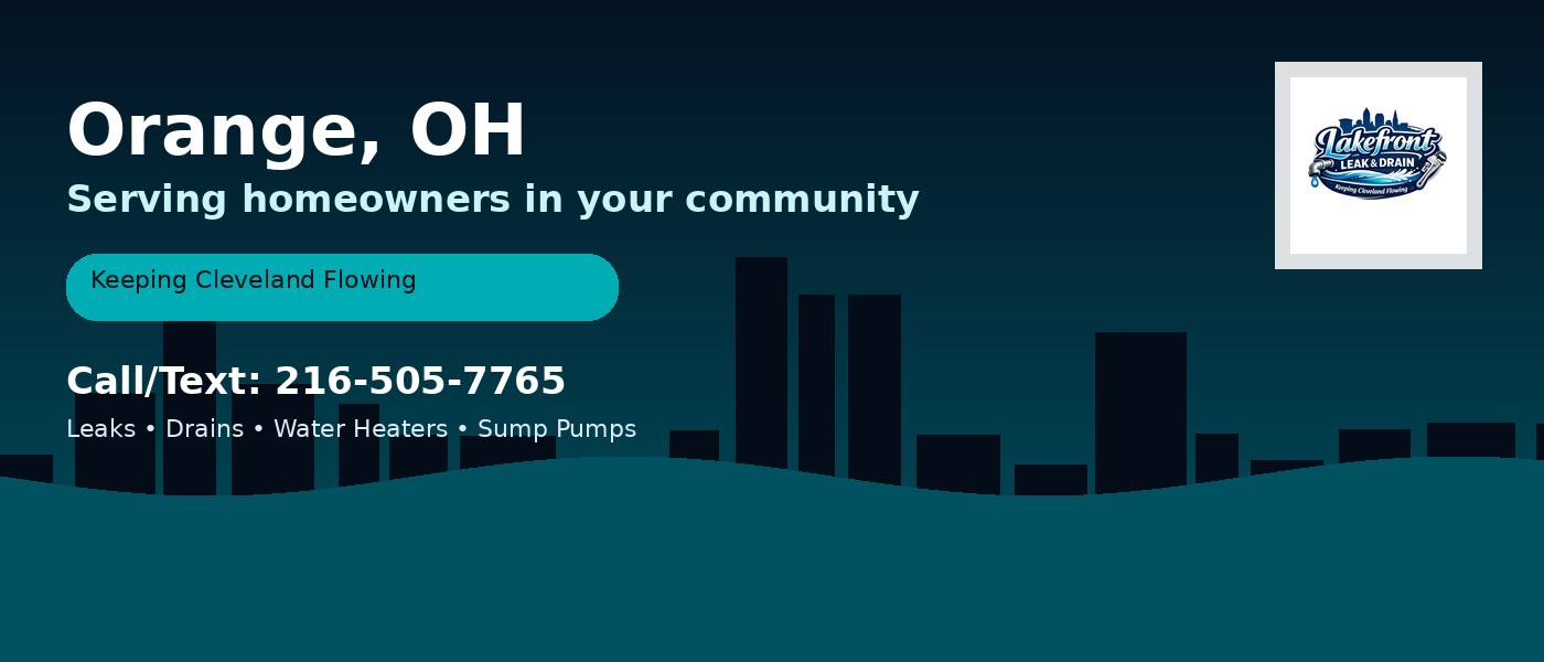 Orange Ohio service area - Lakefront Leak & Drain