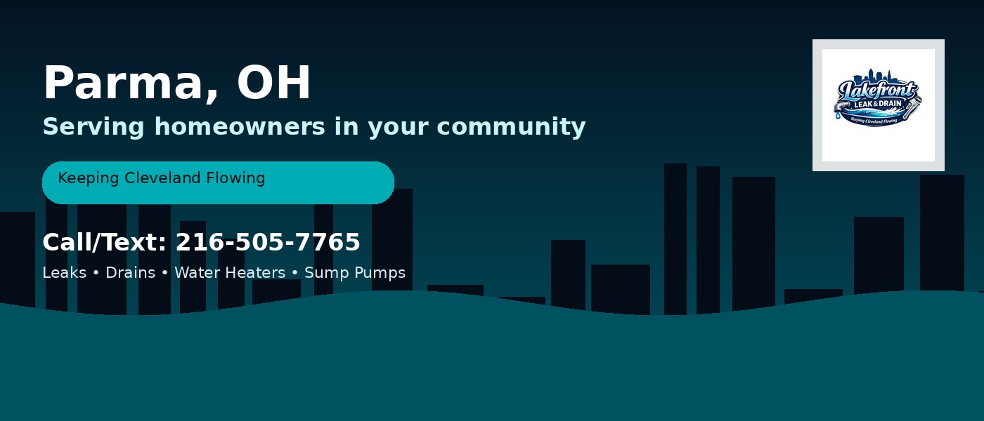 Parma Ohio service area - Lakefront Leak & Drain