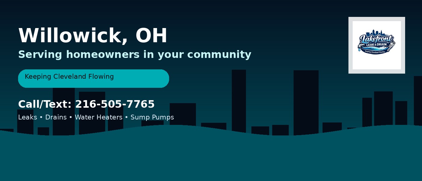 Willowick Ohio service area - Lakefront Leak & Drain